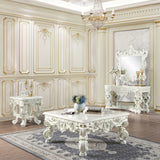 Adara Antique White End Table - Ornate Home