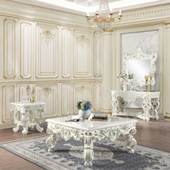 Adara Antique White End Table - Ornate Home