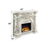 Adara Antique White Fireplace - Ornate Home