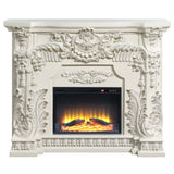 Adara Antique White Fireplace - Ornate Home