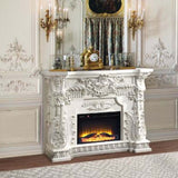 Adara Antique White Fireplace - Ornate Home