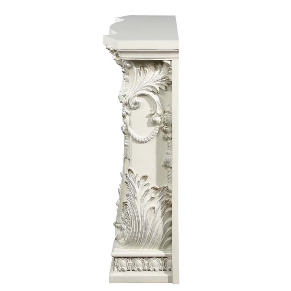 Adara Antique White Fireplace - Ornate Home