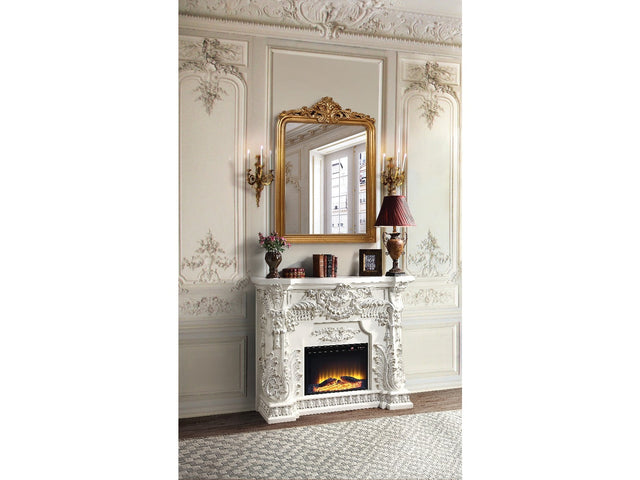 Adara Antique White Fireplace - Ornate Home