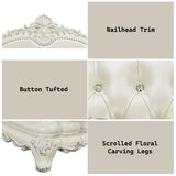 Adara Antique White Loveseat - Ornate Home