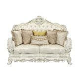 Adara Antique White Loveseat - Ornate Home