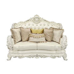 Adara Antique White Loveseat - Ornate Home