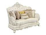 Adara Antique White Loveseat - Ornate Home