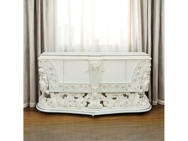 Adara Antique White Server - Ornate Home