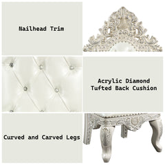 Adara Antique White Side Chair (Set-2) - Ornate Home