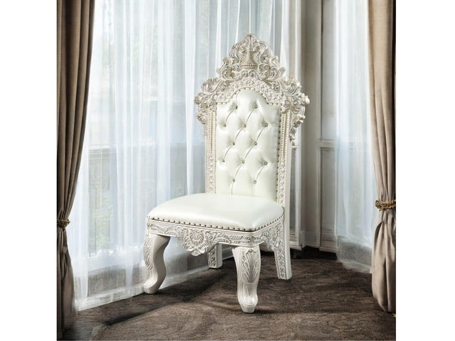Adara Antique White Side Chair (Set-2) - Ornate Home