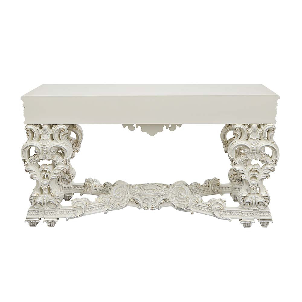 Adara Antique White Sofa Table - Ornate Home