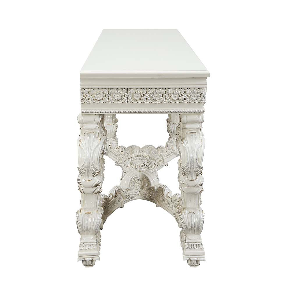Adara Antique White Sofa Table - Ornate Home