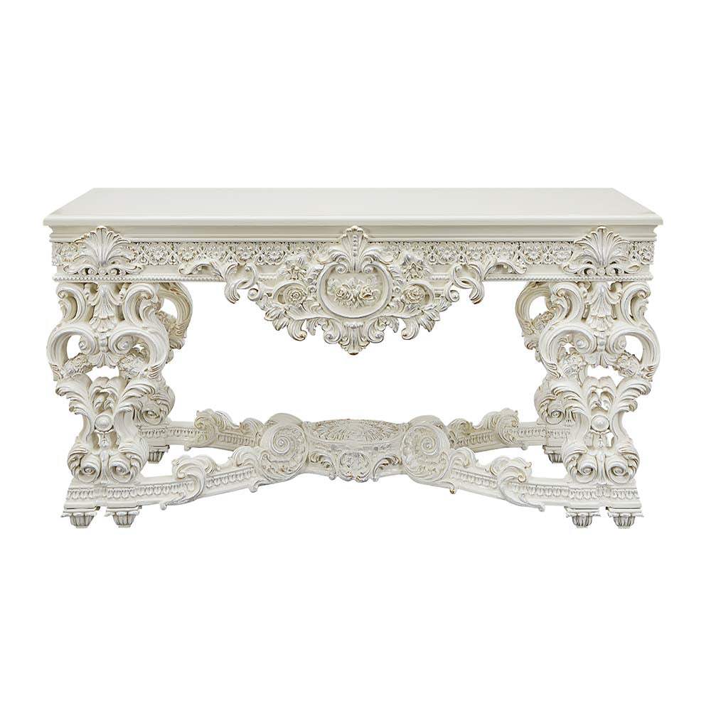 Adara Antique White Sofa Table - Ornate Home