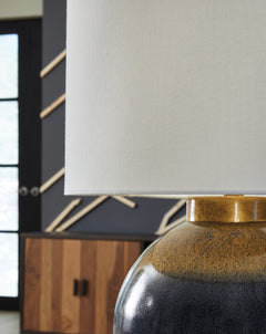 Adara Blue/Gold Finish Table Lamp - Ornate Home