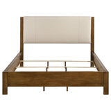 Adderley Cream/Warm Brown California King Wood Panel Bed - Ornate Home