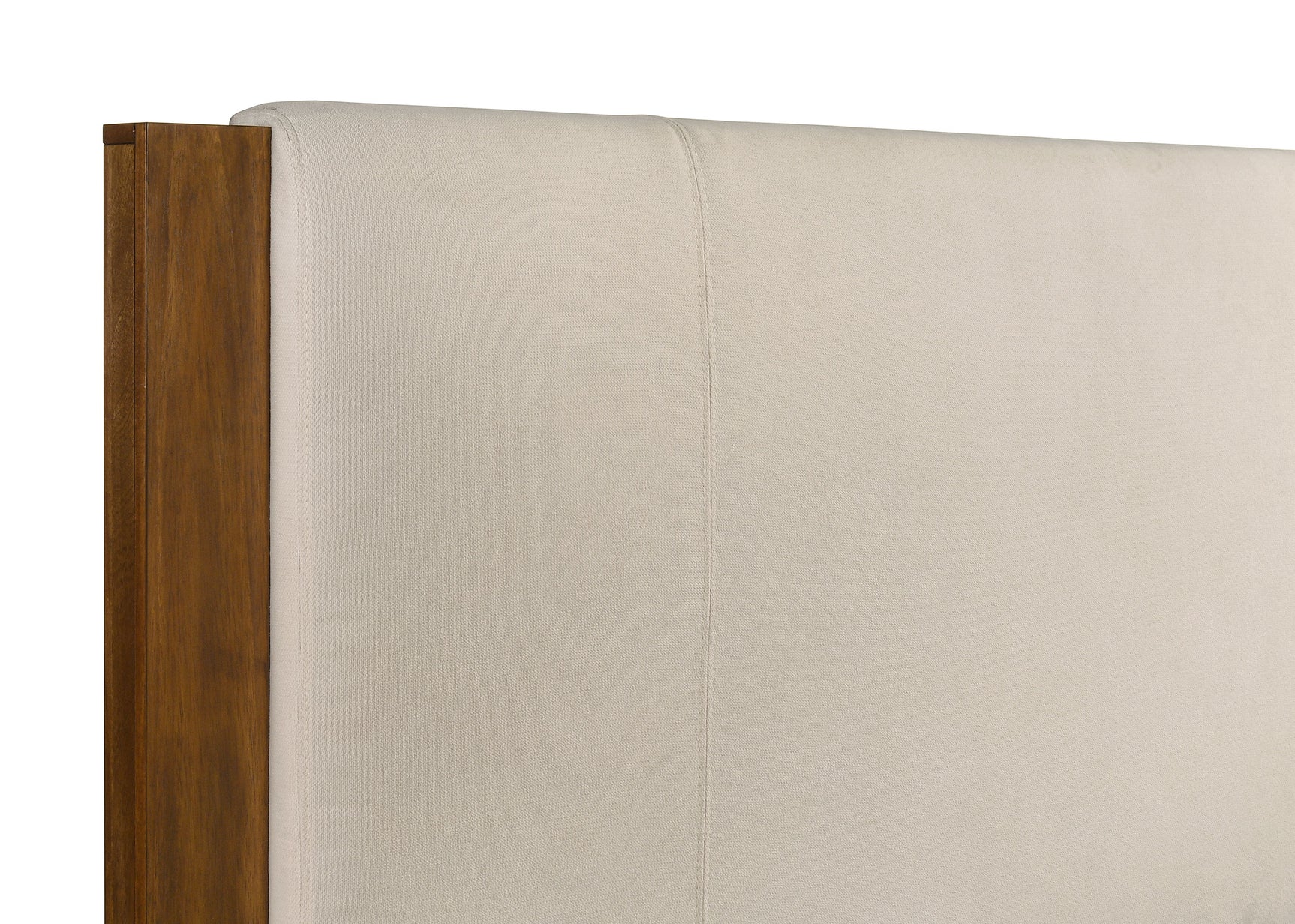 Adderley Cream/Warm Brown California King Wood Panel Bed - Ornate Home