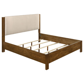 Adderley Cream/Warm Brown Eastern King Wood Panel Bed - Ornate Home