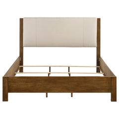 Adderley Cream/Warm Brown Eastern King Wood Panel Bed - Ornate Home