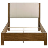 Adderley Cream/Warm Brown Queen Wood Panel Bed - Ornate Home
