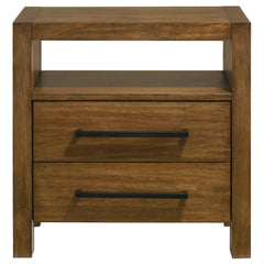 Adderley Warm Brown 2-drawer Nightstand Bedside Table - Ornate Home