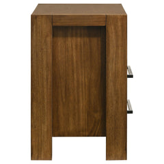 Adderley Warm Brown 2-drawer Nightstand Bedside Table - Ornate Home