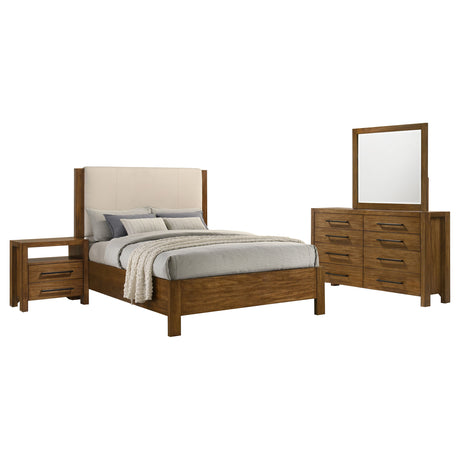 Adderley Warm Brown 4-piece Queen Bedroom Set - Ornate Home