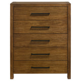 Adderley Warm Brown 5-drawer Bedroom Chest of Drawers - Ornate Home