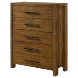 Adderley Warm Brown 5-drawer Bedroom Chest of Drawers - Ornate Home