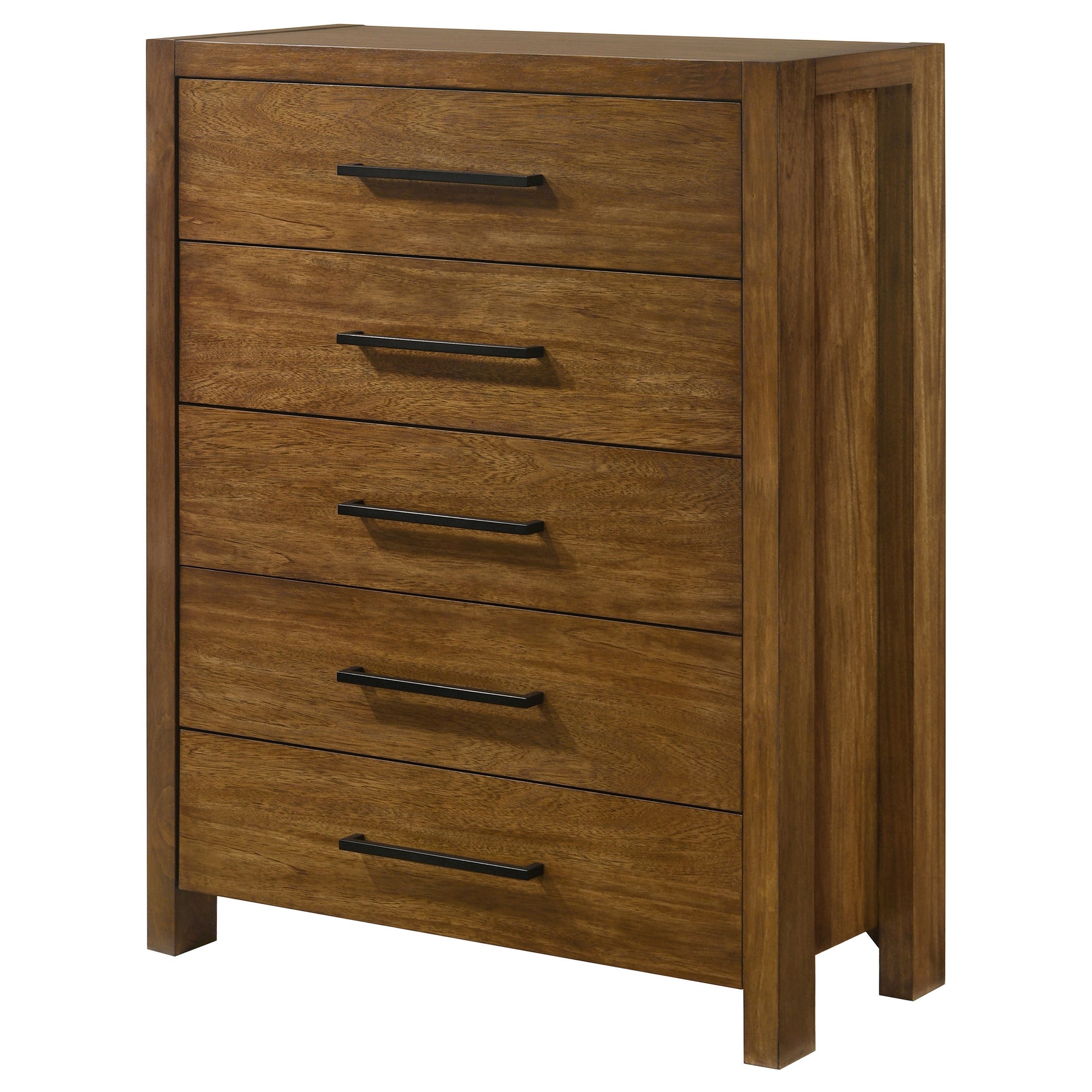 Adderley Warm Brown 5-drawer Bedroom Chest of Drawers - Ornate Home