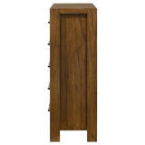 Adderley Warm Brown 5-drawer Bedroom Chest of Drawers - Ornate Home