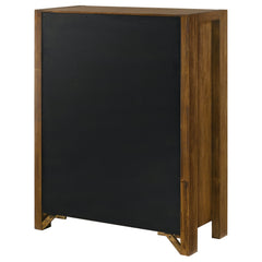 Adderley Warm Brown 5-drawer Bedroom Chest of Drawers - Ornate Home