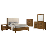 Adderley Warm Brown 5-piece Eastern King Bedroom Set - Ornate Home