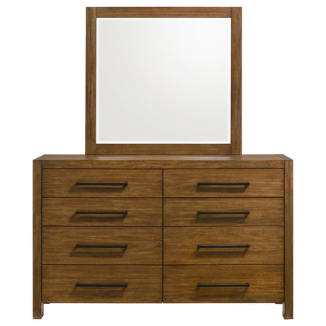 Adderley Warm Brown 8-drawer Bedroom Dresser and Mirror - Ornate Home