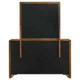 Adderley Warm Brown 8-drawer Bedroom Dresser and Mirror - Ornate Home
