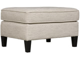Addison Beige/Tan Fabric Ottoman - Ornate Home