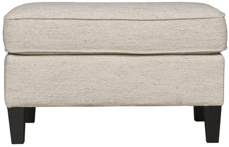 Addison Beige/Tan Fabric Ottoman - Ornate Home