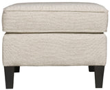 Addison Beige/Tan Fabric Ottoman - Ornate Home