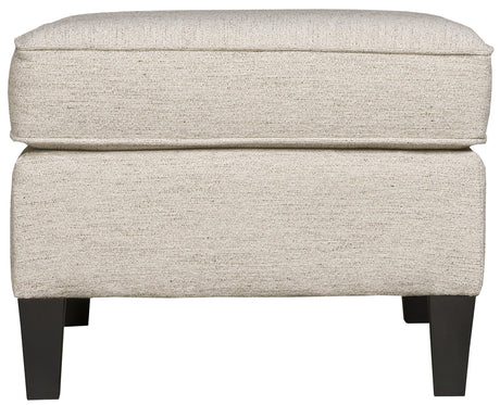 Addison Beige/Tan Fabric Ottoman - Ornate Home