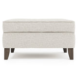 Addison Grey Fabric Ottoman - Ornate Home