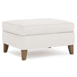 Addison Ivory Ottoman - Ornate Home