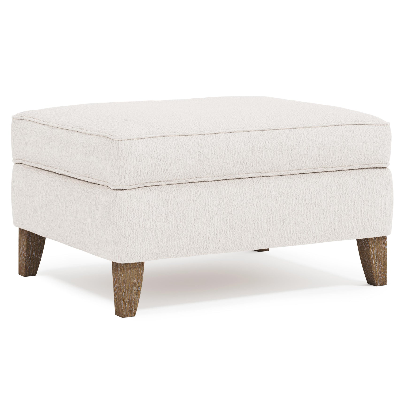 Addison Ivory Ottoman - Ornate Home
