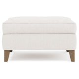Addison Ivory Ottoman - Ornate Home
