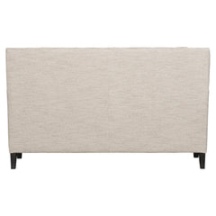 Addison White/Cream Fabric Loveseat - Ornate Home