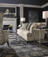 Addison White/Cream Fabric Sofa - Ornate Home
