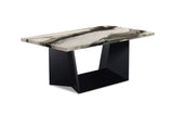Adea Black/White/Brown Faux Marble 3-Piece Coffee Table Set - Ornate Home