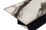 Adea Black/White/Brown Faux Marble 3-Piece Coffee Table Set - Ornate Home