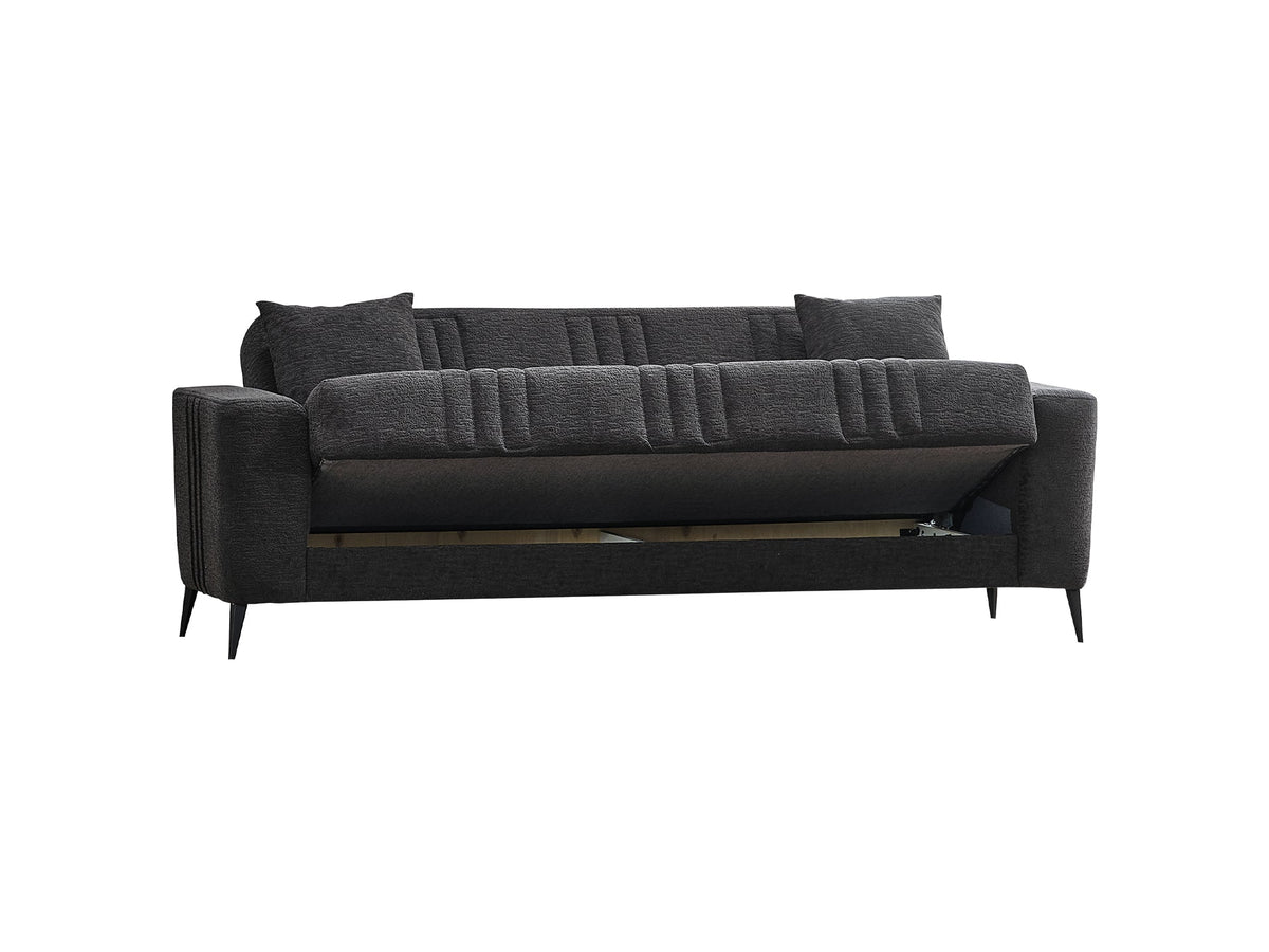 Adela Anthracaite Convertible Sofa - Ornate Home