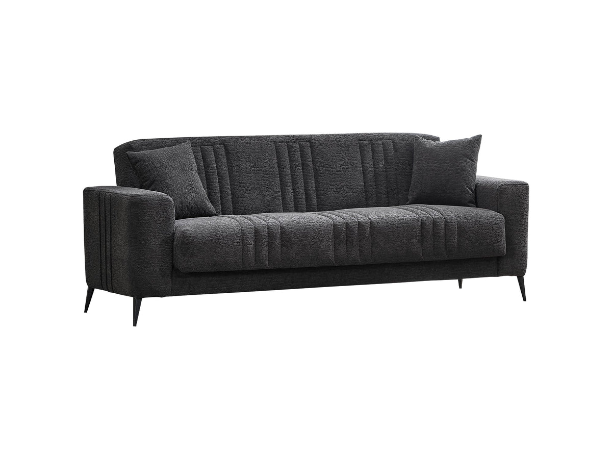 Adela Anthracite 3-pieces (Sofa & Loveseat & Chair) Living Room Set - Ornate Home
