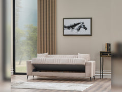 Adela Cream Convertible Sofa - Ornate Home