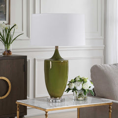 Adela Moss Green Table Lamp - Ornate Home